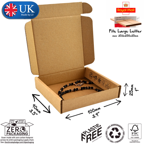 10x9x2.5 cardboard postal box