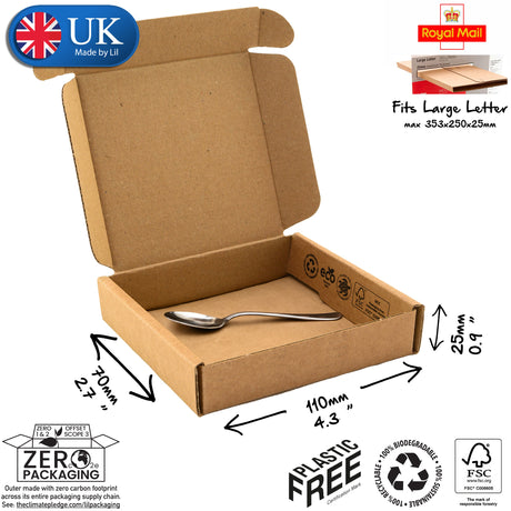 11x7x2.5 cardboard postal box