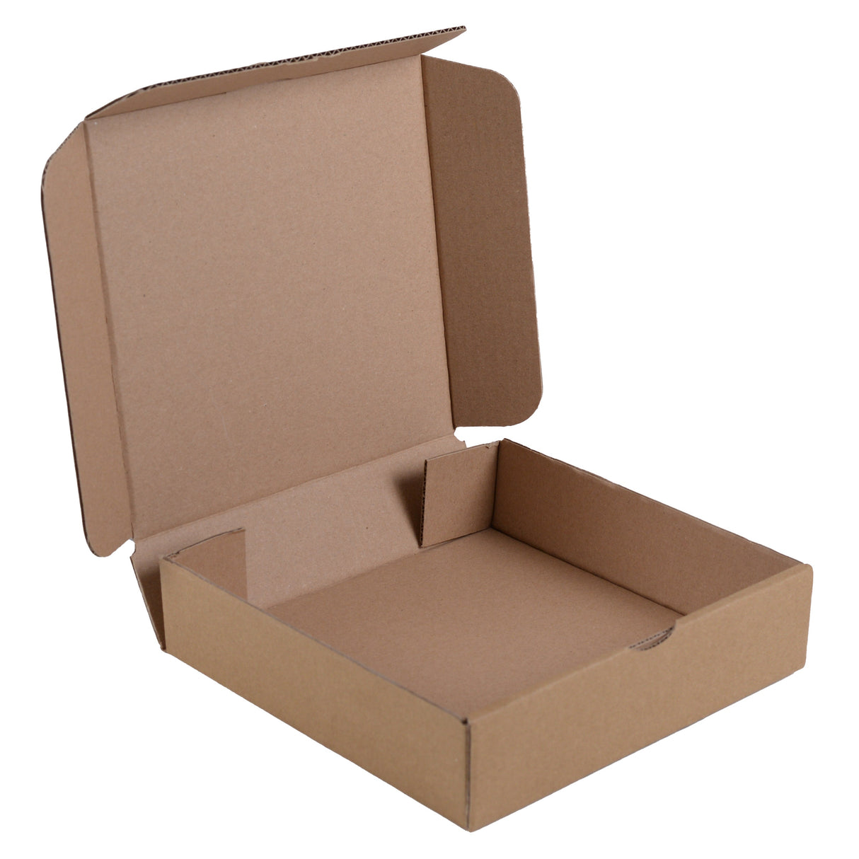 20 way EP record storage and shipping box shown open, cardboard postal packaging for vinyl EPs