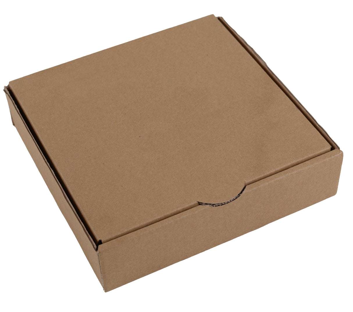 20 way EP record storage and shipping box closed and assembled, cardboard postal packaging for vinyl EPs