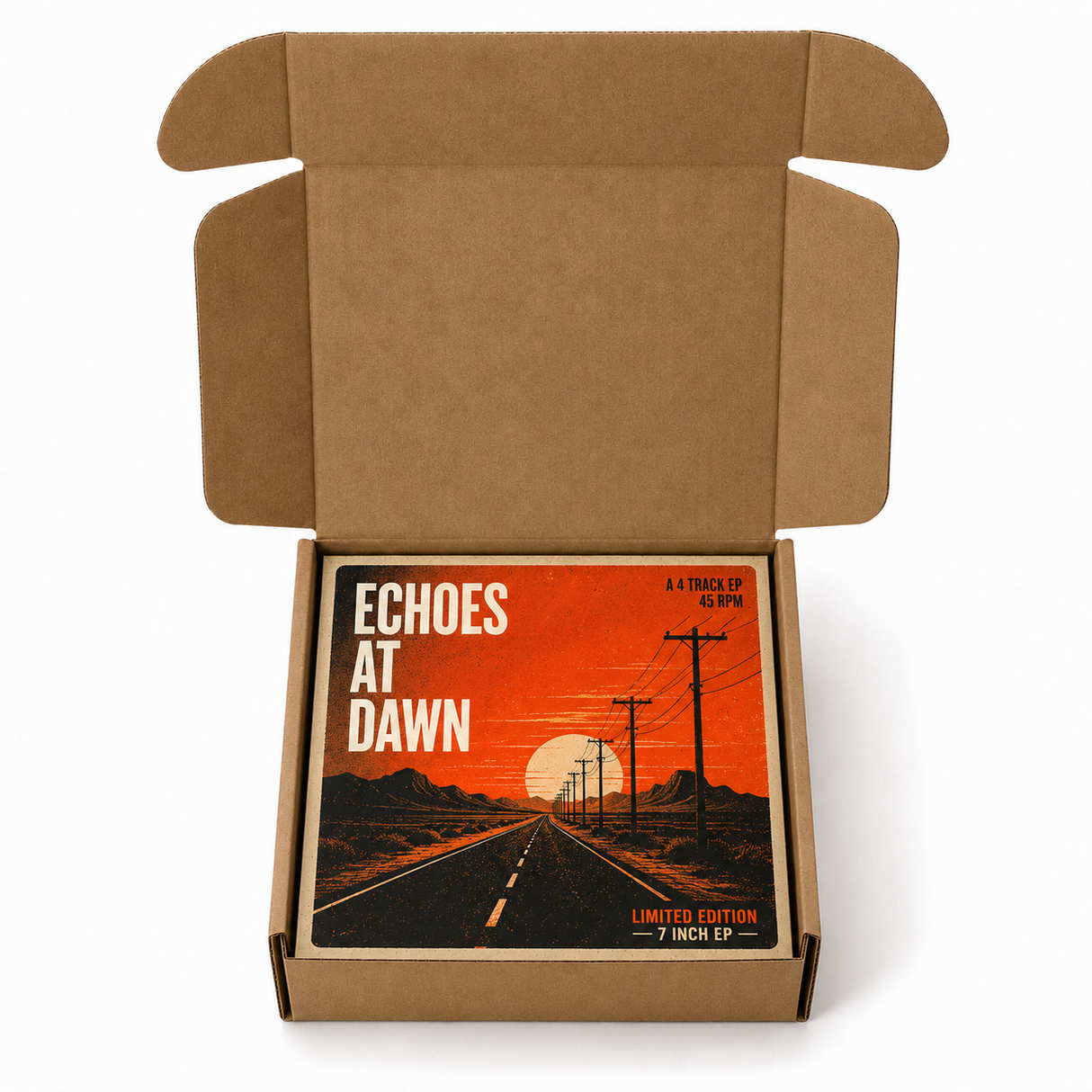 7" 20wayEP Vinyl Record Storage & Shipping Postal Box for 20 EPs