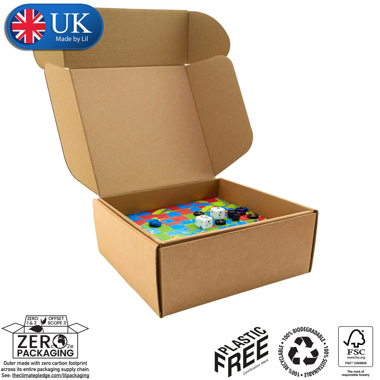 32x19x14cm Cardboard Postal Box for board games