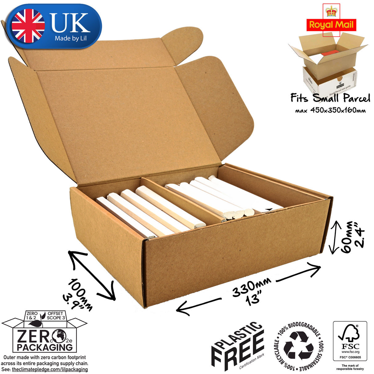 33x10x6cm Cardboard Postal Box