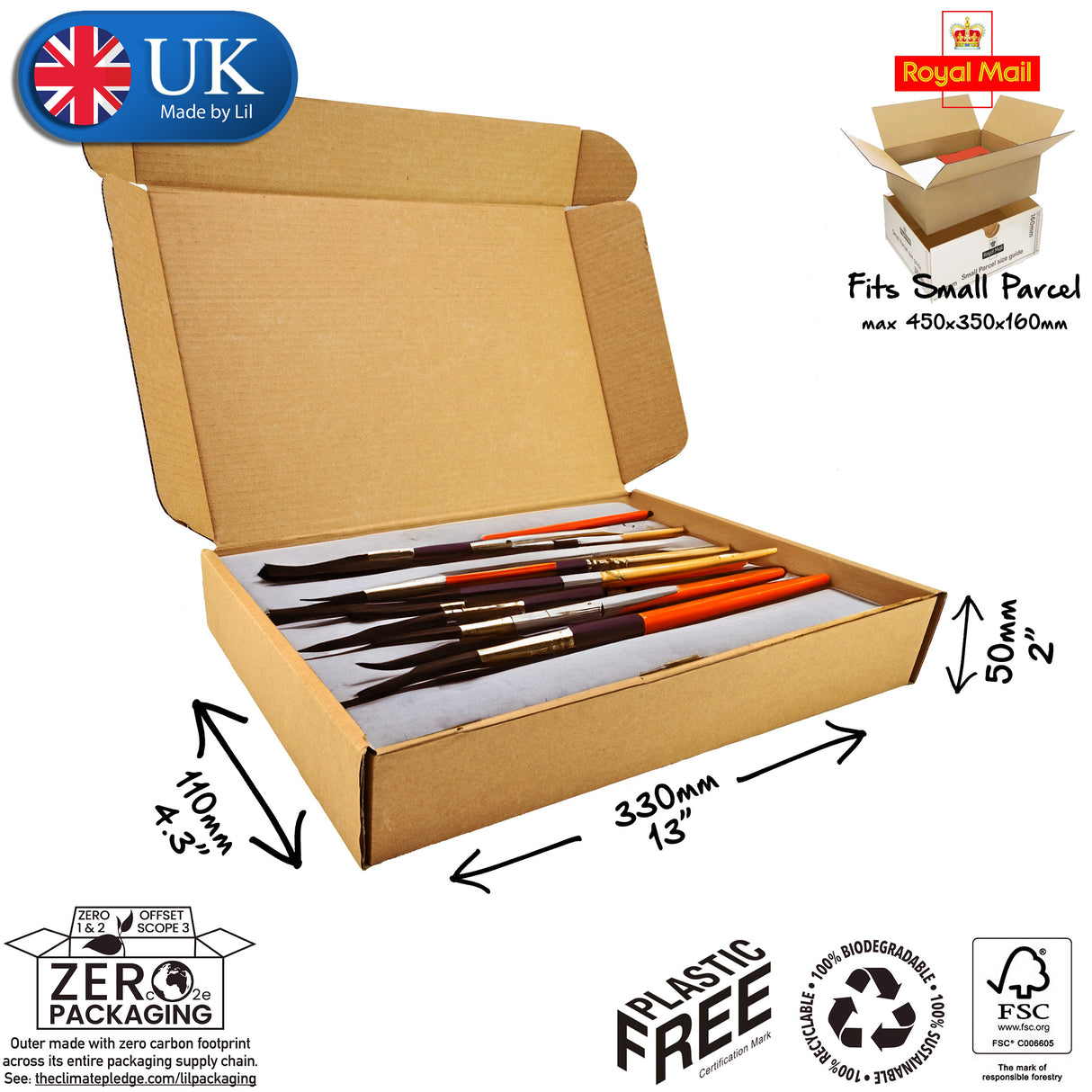 33x11x5cm Cardboard Postal Box