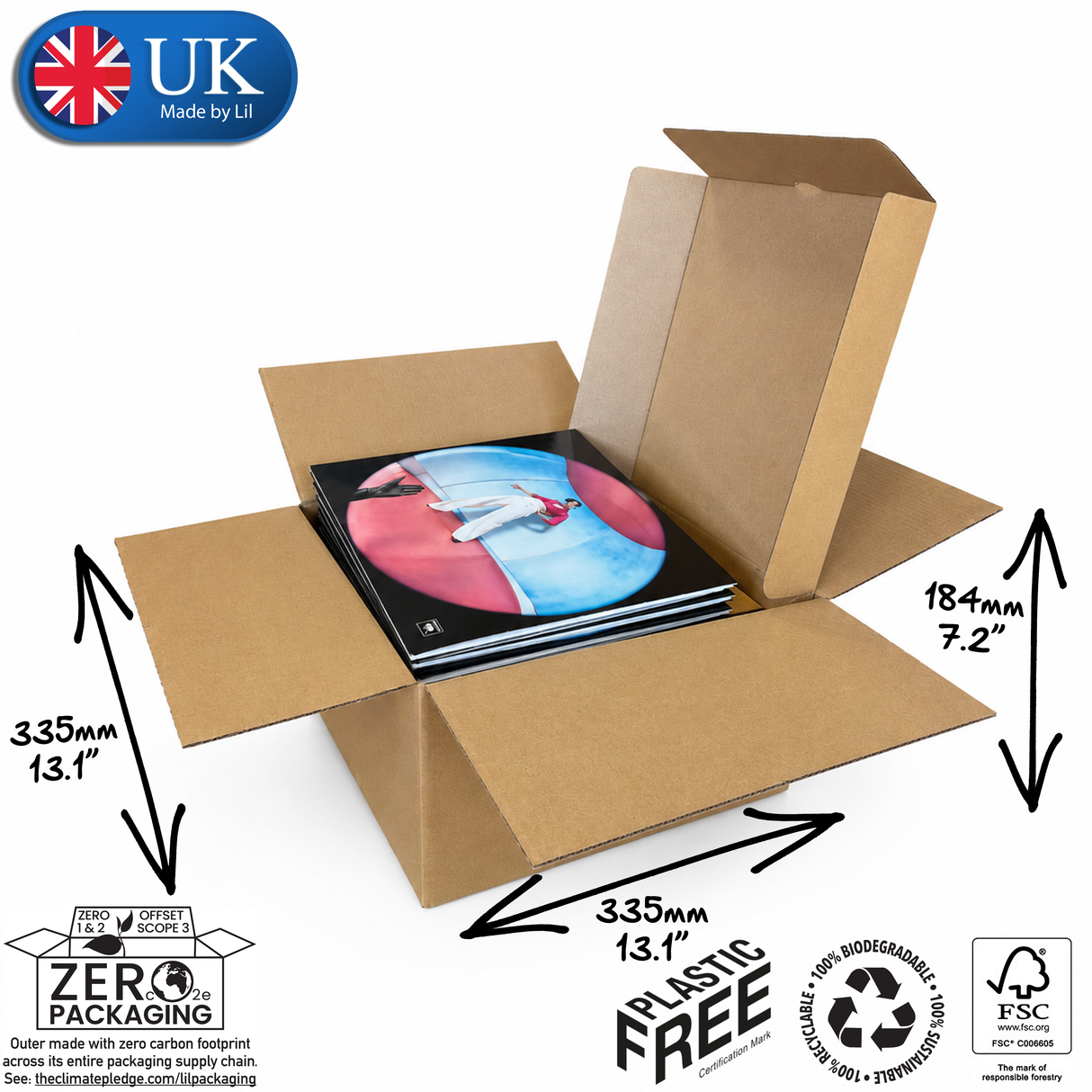 Vinyl LP 50wayLP Record Storage & Shipping Box – Holds up to 50 Records