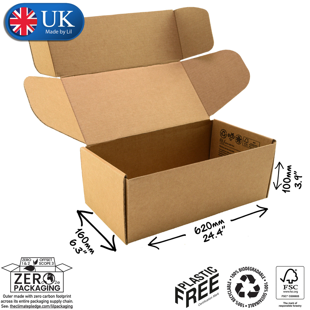 62x16x10cm Cardboard Postal Box