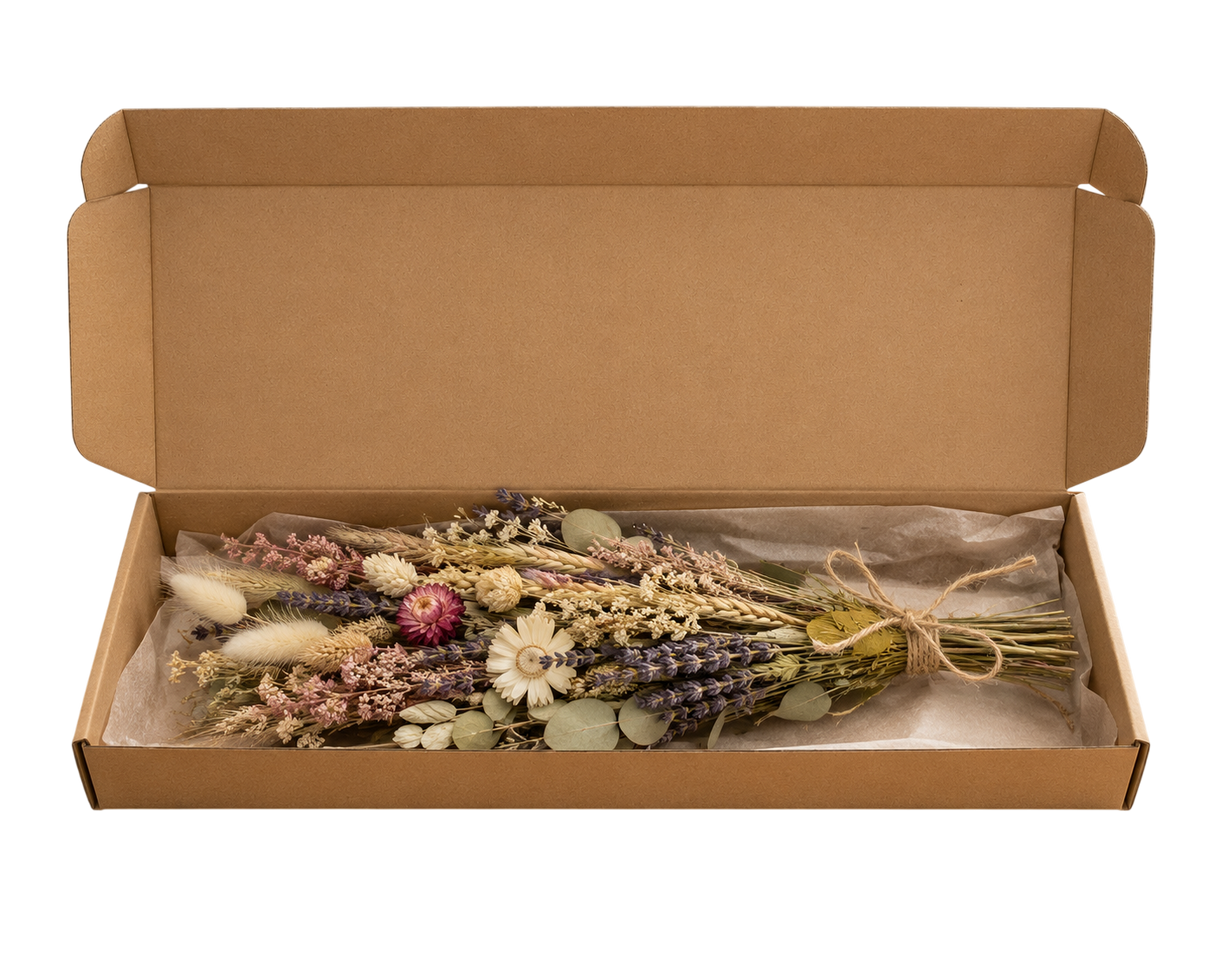 Lil Flower Postal Boxes 520 x 210 x 60mm DryFlowers-CLP01