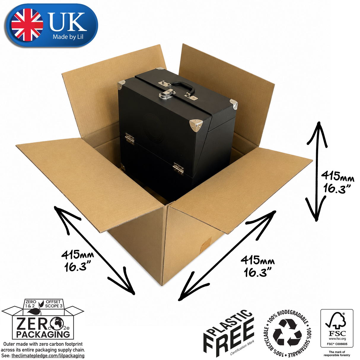 DJ Equipment Shipping & Storage Double Wall Boxes 16 x 16 x 16"