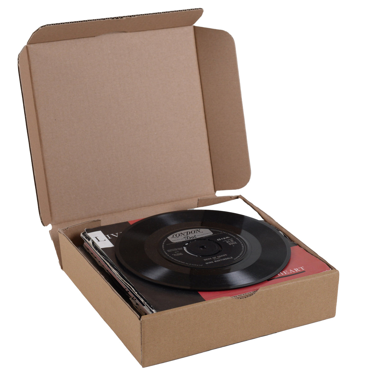 20 way EP record storage and shipping box, cardboard postal packaging for vinyl EPs