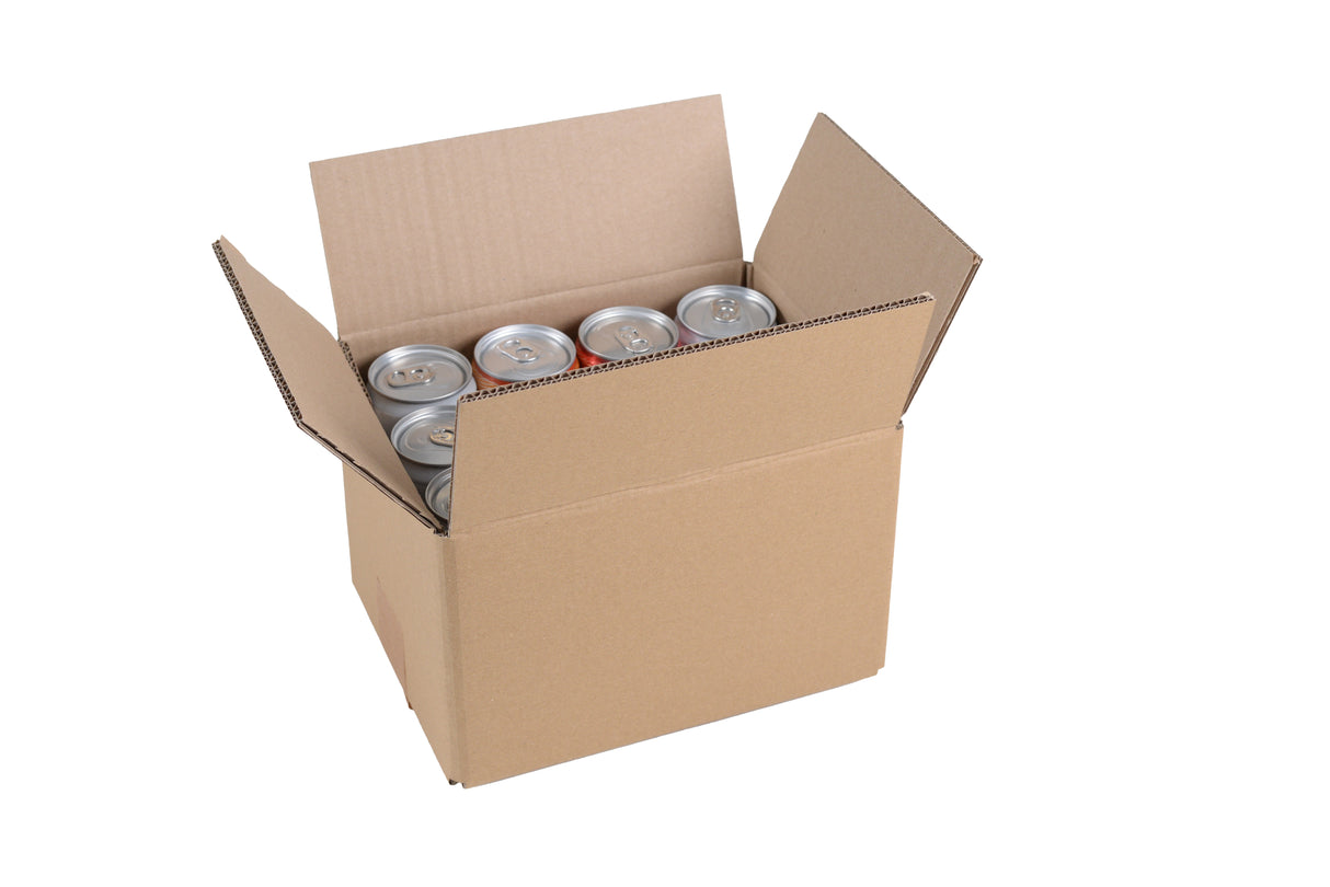 12 x 250ml Slim Can Boxes – Double Wall Shipping & Postal Packaging