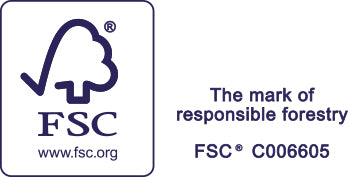 FSC certification logo with text on a white background