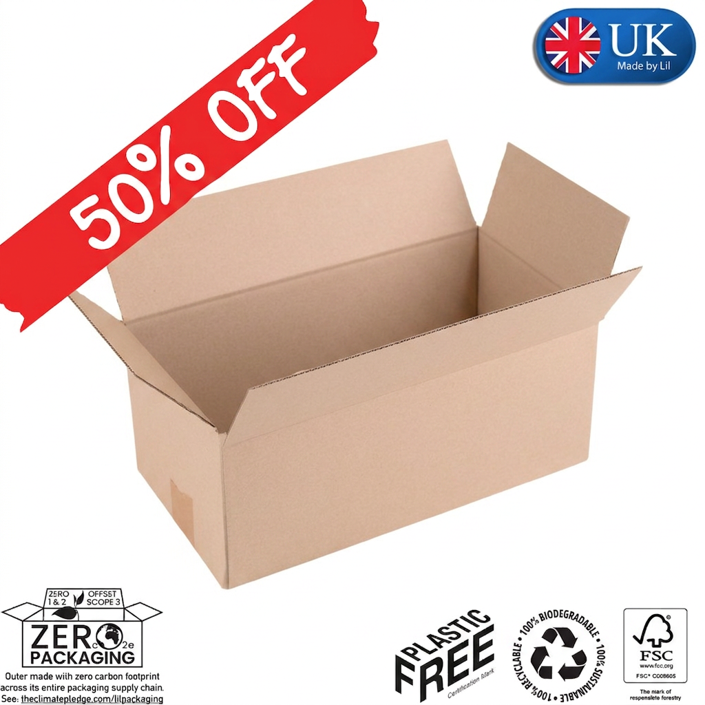T12578 Single Wall Cardboard Boxes 380 x 190 x 150mm (15 x 7.5 x 6)