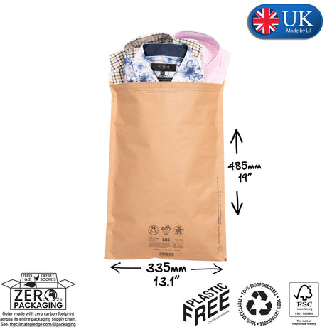 kraft paper mail bag eco friendly plastic free postal packaging