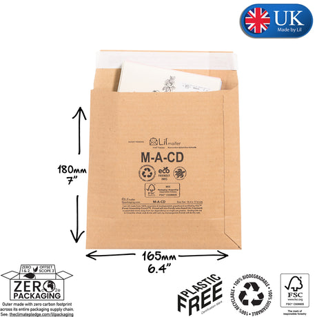 M-CD Cardboard Envelope Mailer | Lil Packaging