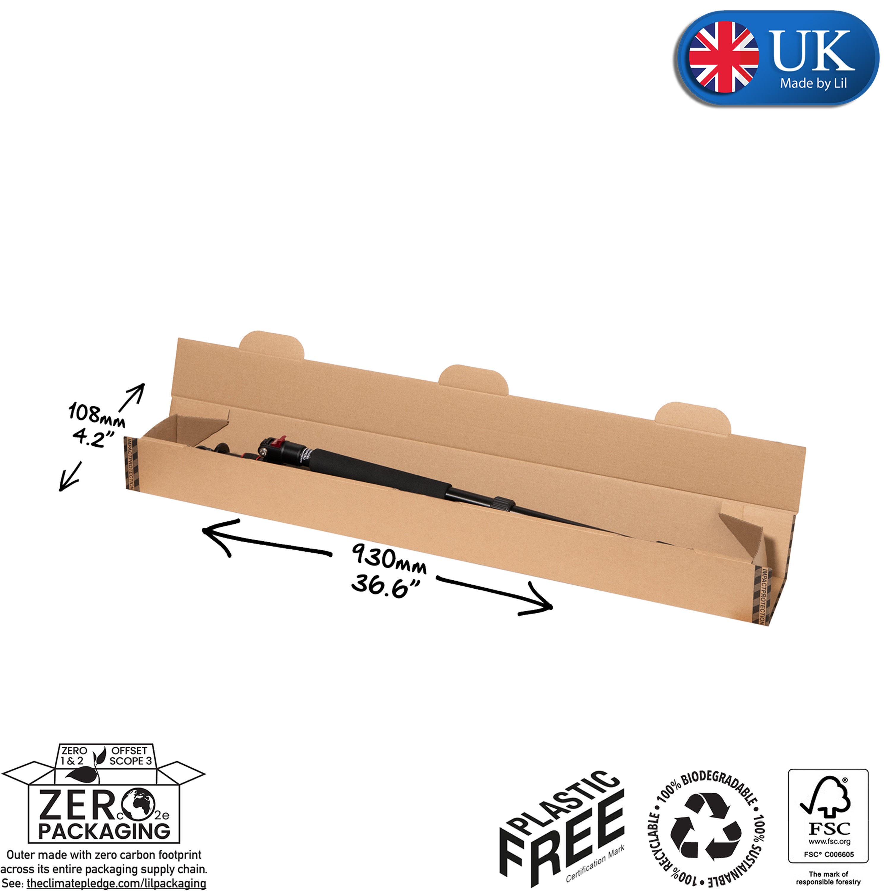 TUBEA0 (880mm) Square Postal Tubes Lil Packaging Packaging