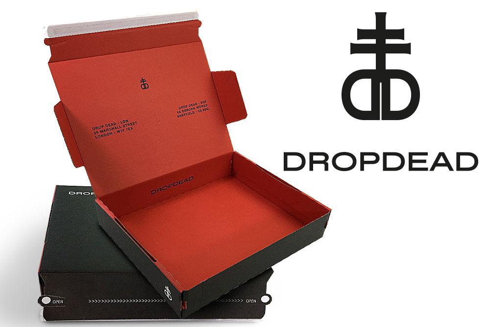 Drop Dead fashion packaging postal boxes for clothes Drop dead clothing postal fashion mailboxes postal packaging cardboard box Fashion mailboxes postal packaging dropdead Beautiful Fashion mailboxes postal packaging dropdead custom printed