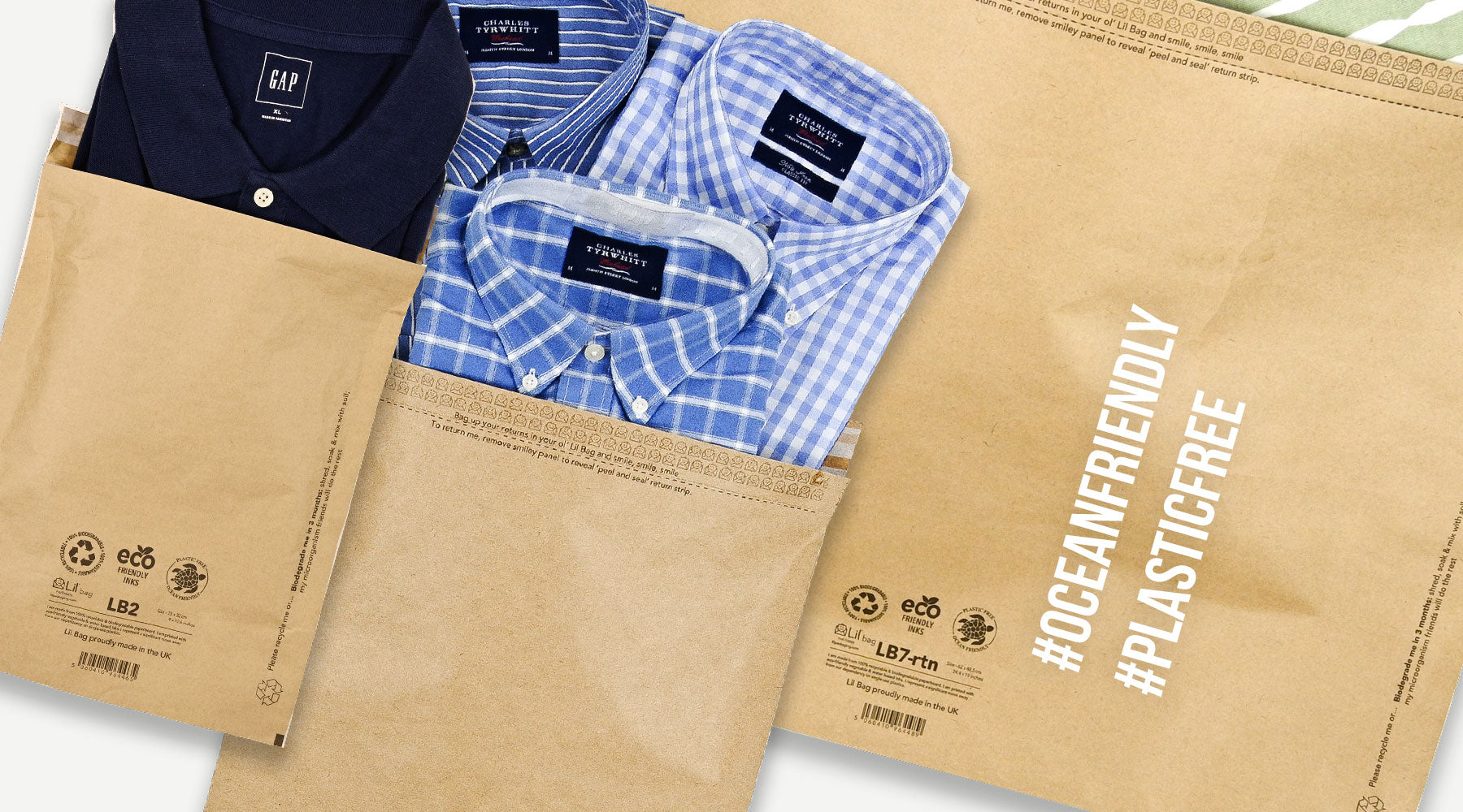 Sustainable postage online bags