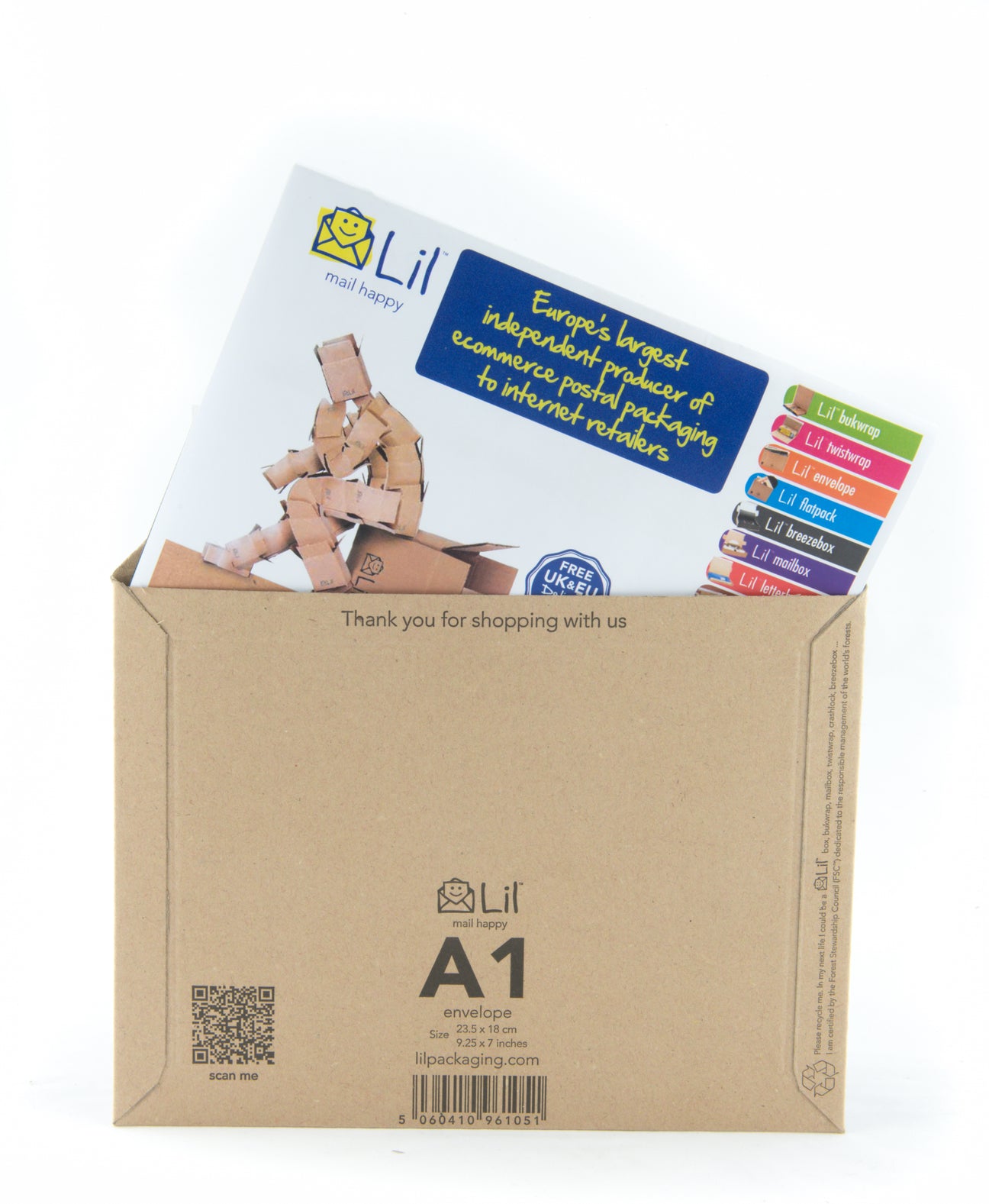 Large Letter Size Packaging. Eco-friendly large letter size cardboard packaging from Lil Packaging, ideal for ecommerce postage and compliant with Royal Mail size guidelines.
