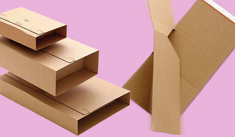 twist packaging variable height - flexible cardboard packaging to fit lots of different sized products
