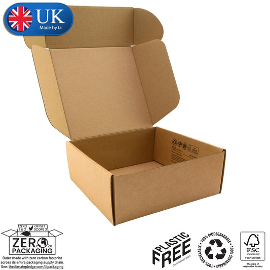 0427 pizza style cardboard postal box for e-commerce shipping | Lil Packaging