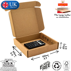 12x6x2.5 cardboard postal box