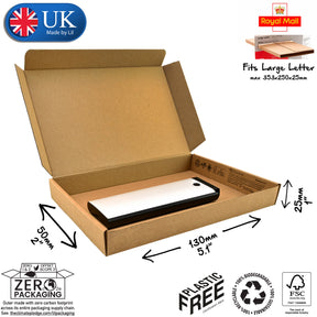 13x5x2.5 cardboard postal box