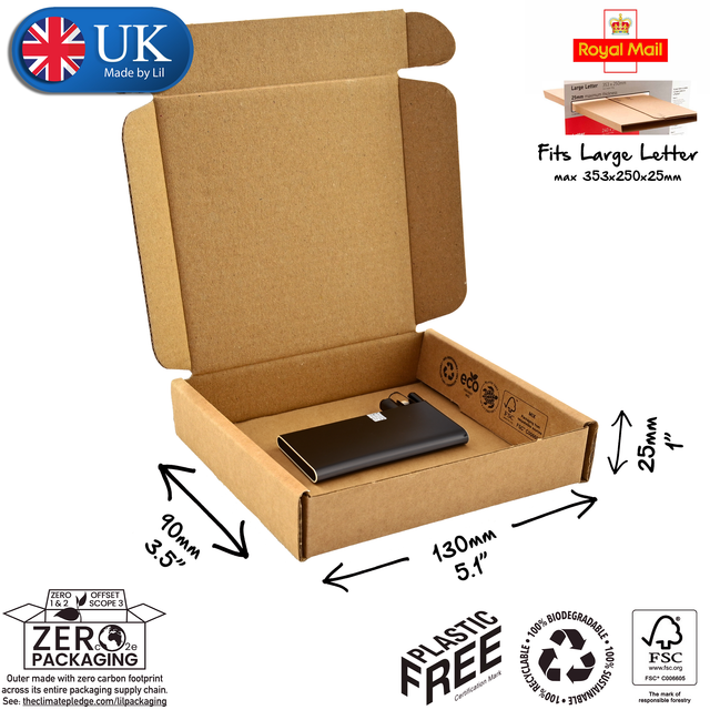 13x9x2.5 cardboard postal box