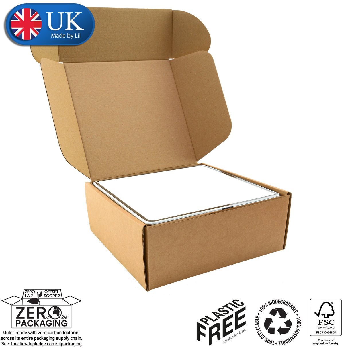 29x23x15cm Cardboard Postal Box for tablets