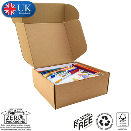 30x20x15cm Cardboard Postal Box for art supplies