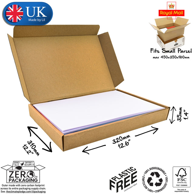 32x31x3.5cm Cardboard Postal Box for notebooks