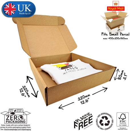 32x32x8cm Cardboard Postal Box for clothing