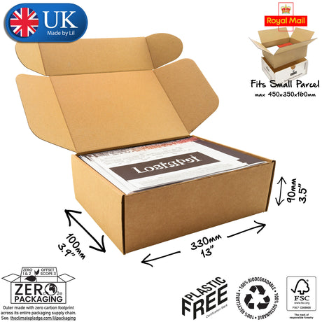 33x10x9cm Cardboard Postal Box for journals