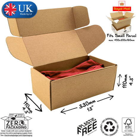 33x11x11cm Cardboard Postal Box for clothing