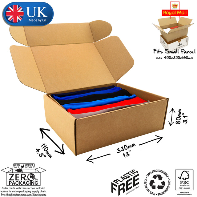 33x11x8cm Cardboard Postal Box for clothes