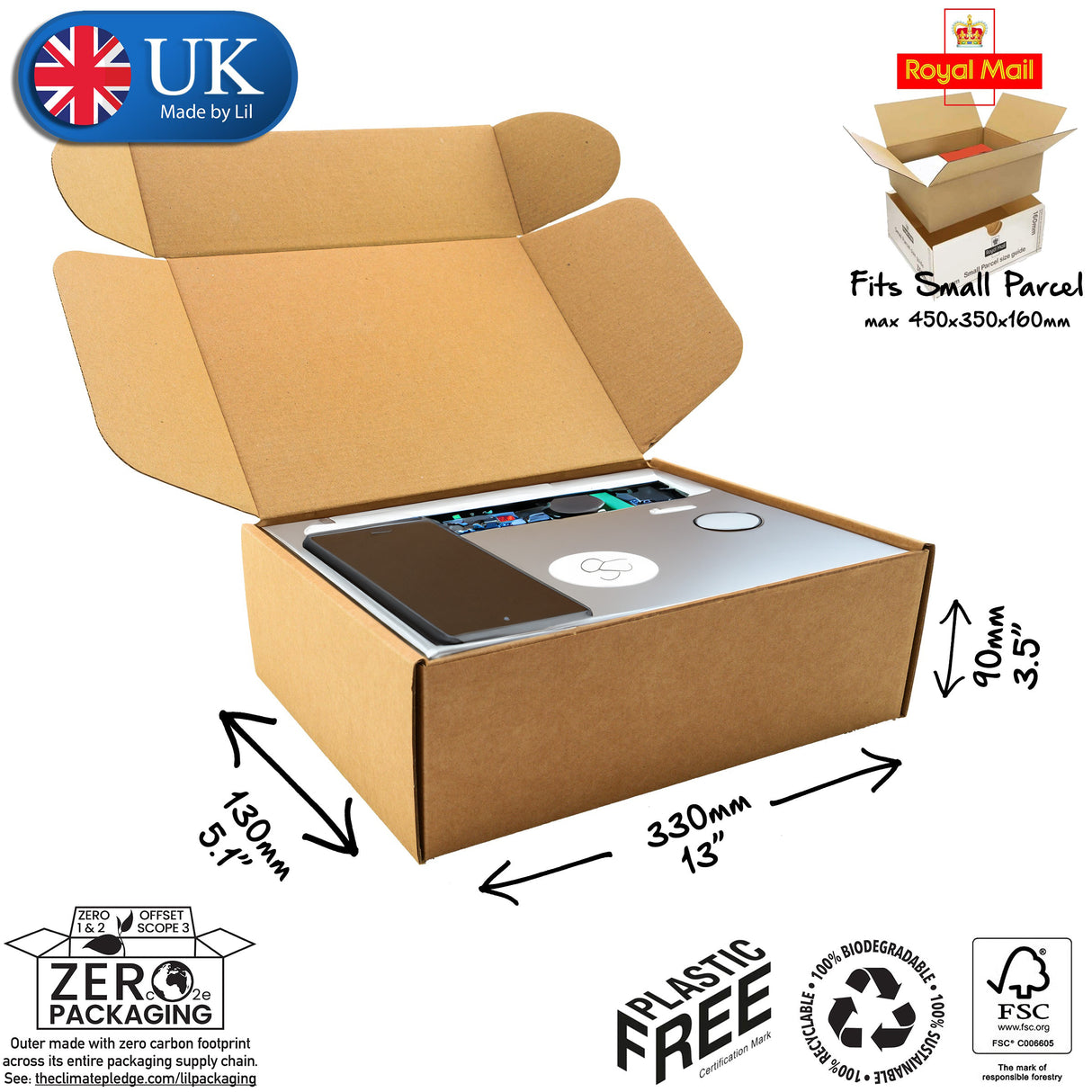 33x13x9cm Cardboard Postal Box for gadgets