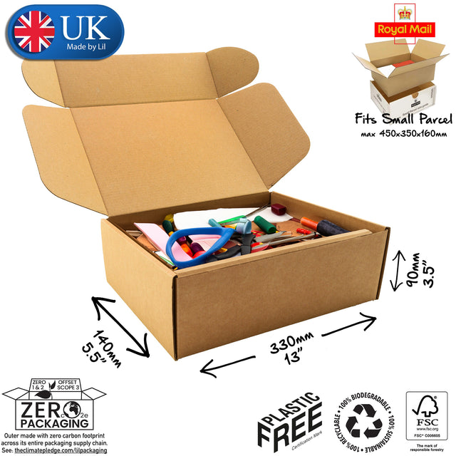 33x14x9cm Cardboard Postal Box for craft supplies