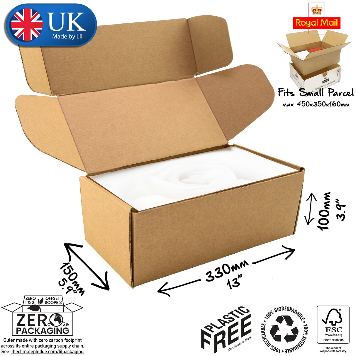 33x15x10cm Cardboard Postal Box for skin care