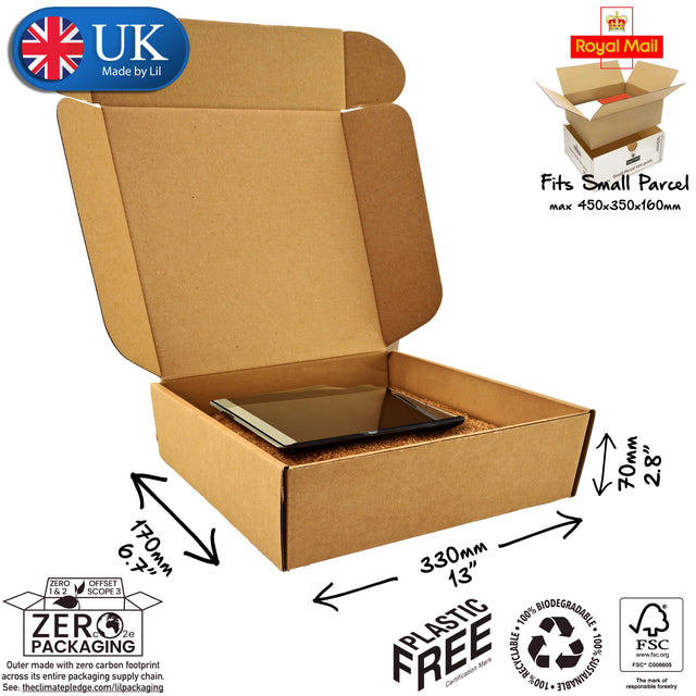 33x17x7cm Cardboard Postal Box for technology