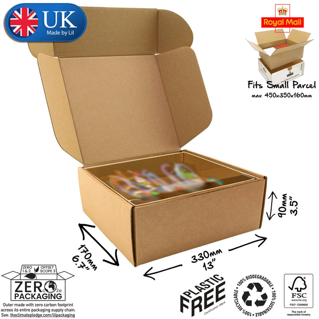 33x17x9cm Cardboard Postal Box for technology