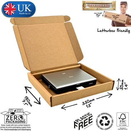 33x18x3.5cm Cardboard Postal Box for laptops