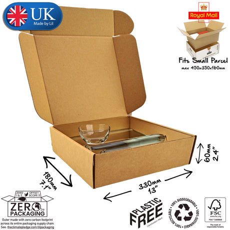 33x18x6cm Cardboard Postal Box for glassware