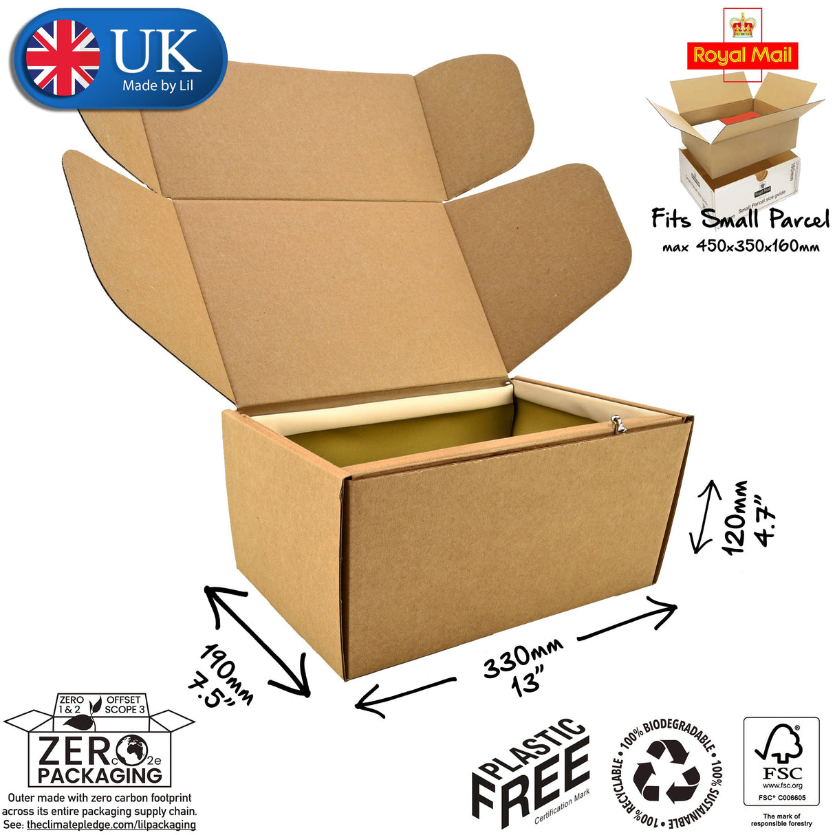 33x19x12cm Cardboard Postal Box for handbags