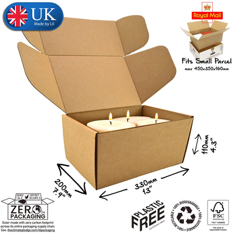 33x20x11cm Cardboard Postal Box for candles