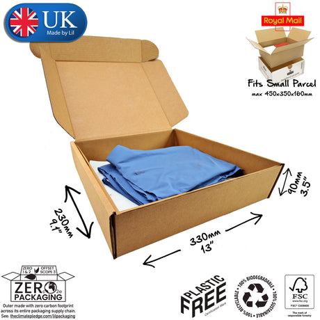 33x23x9cm Cardboard Postal Box for clothes