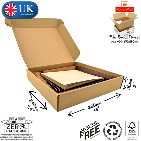 33x24x5cm Cardboard Postal Box for books