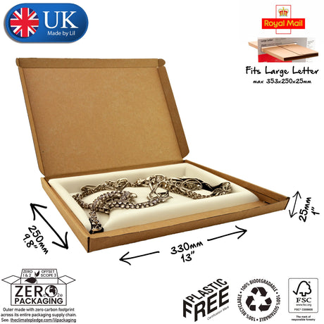 33x25x2.5cm Cardboard Postal Box for jewellery