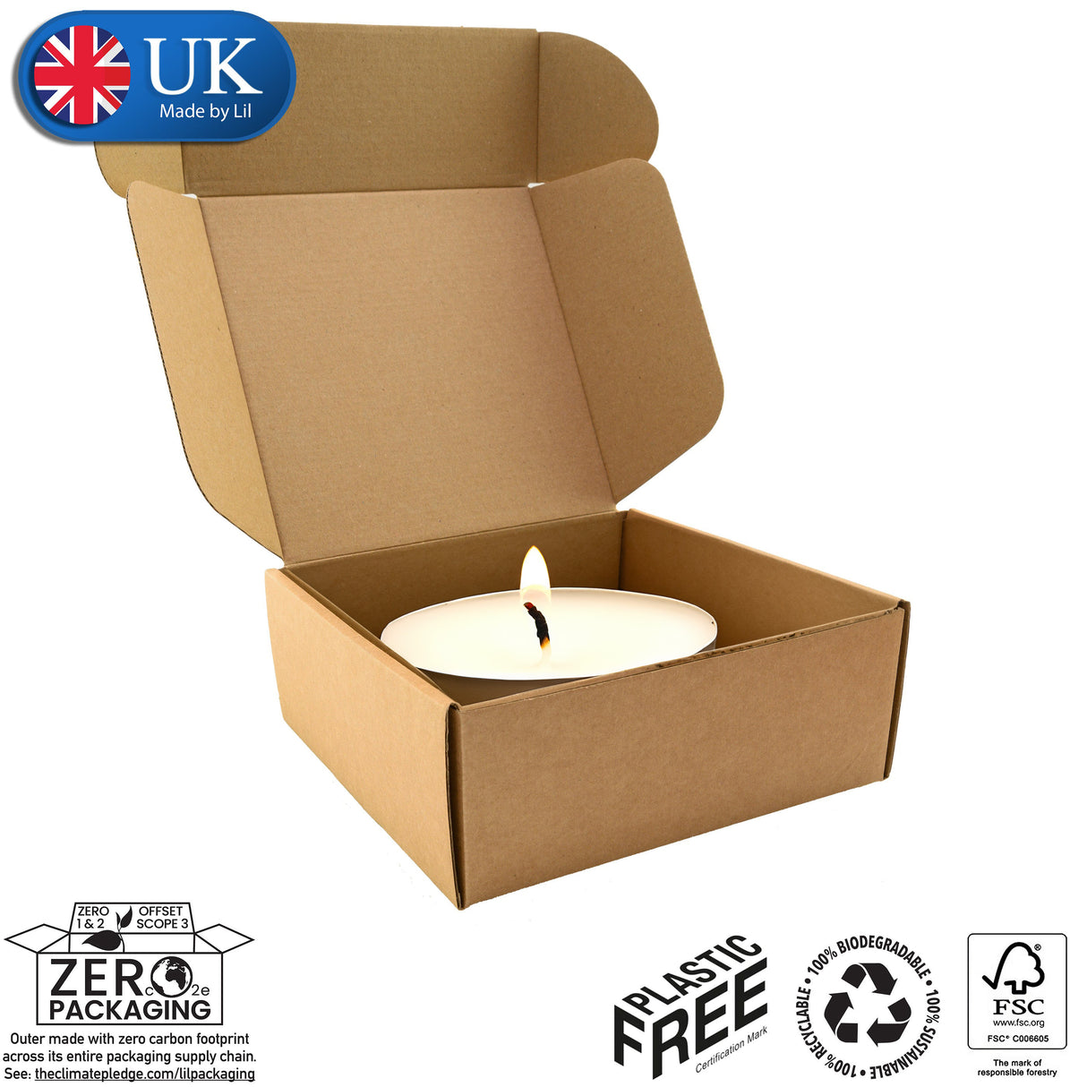 33x26x10cm Cardboard Postal Box for candles