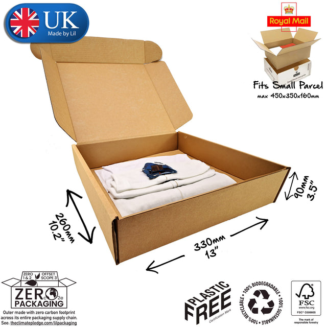 33x26x9cm Cardboard Postal Box for clothes