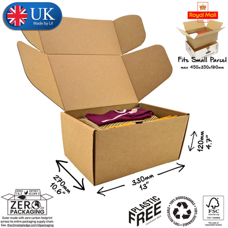 33x27x12cm Cardboard Postal Box for clothes