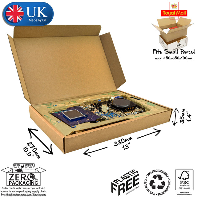 33x27x3.5cm Cardboard Postal Box for electronics